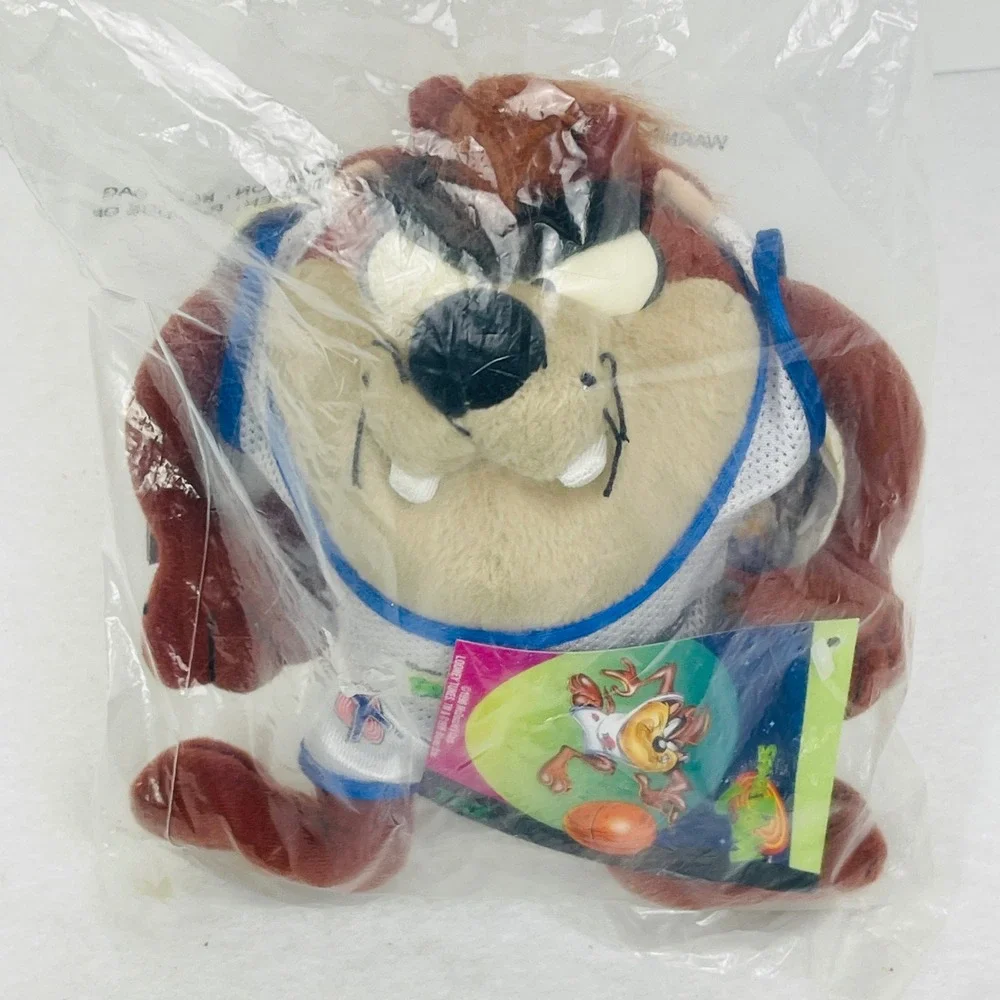Vintage 1996 McDonald's Space Jam Taz Plush Tune Squad Toy Sealed Michael Jordan